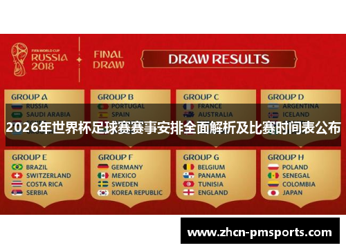 2026年世界杯足球赛赛事安排全面解析及比赛时间表公布